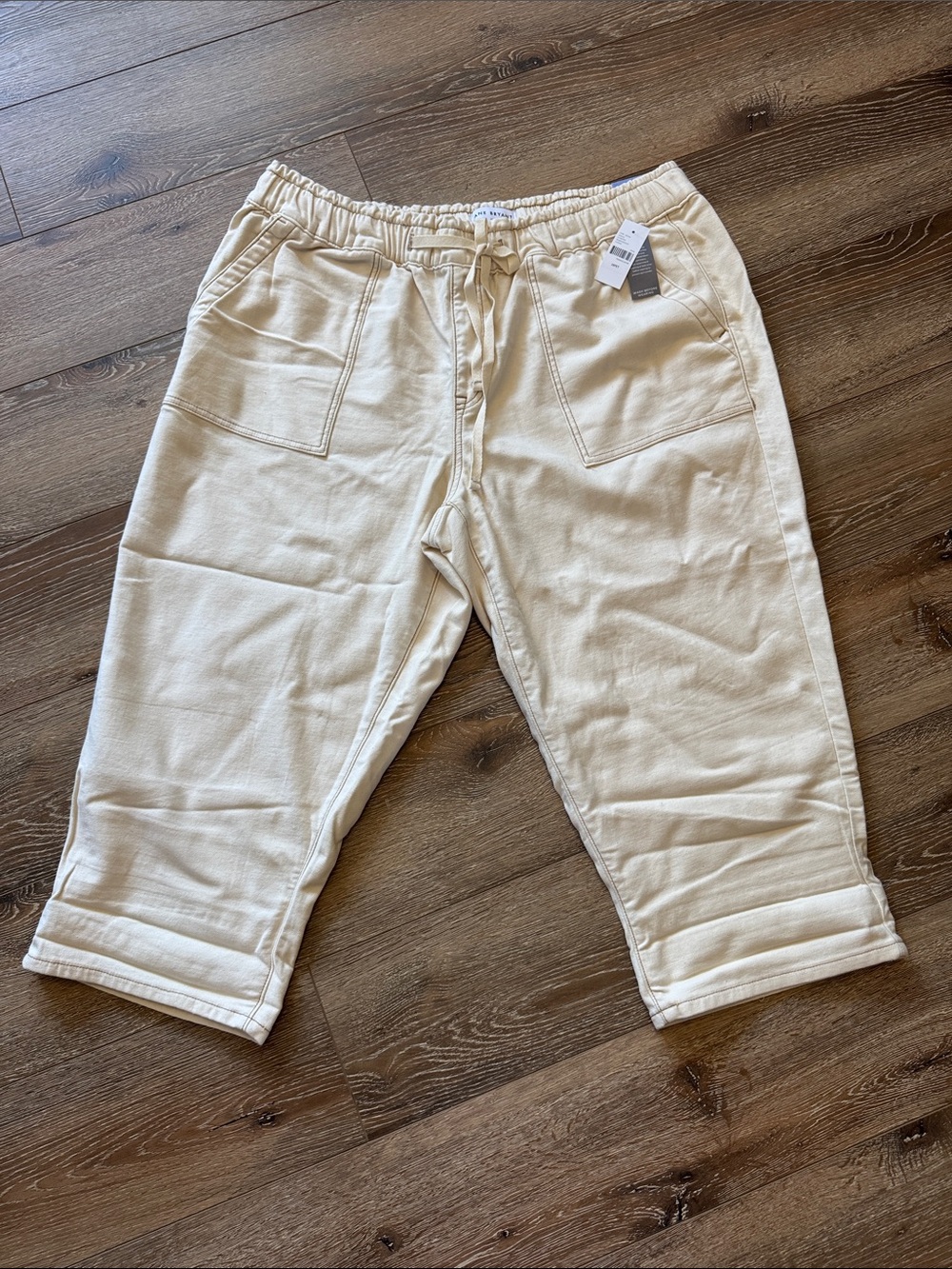 Lane Bryant Off-White Elastic Waist Pull-On Pants Size: 18P